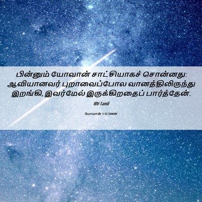 Picture 06 - யோவான் 1:32 TAMIRV - பின்னும் யோவான் - Bible Verse Picture