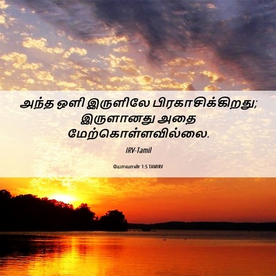 Picture 06 - யோவான் 1:5 TAMIRV - அந்த ஒளி இருளிலே - Bible Verse Picture
