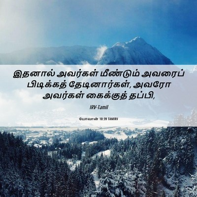 Picture 06 - யோவான் 10:39 TAMIRV - இதனால் அவர்கள் - Bible Verse Picture