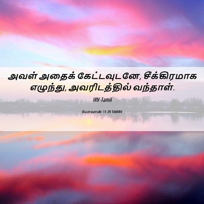 Picture 06 - யோவான் 11:29 TAMIRV - அவள் அதைக் - Bible Verse Picture