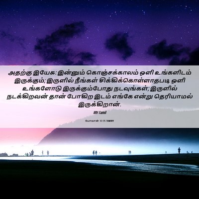 Picture 06 - யோவான் 12:35 TAMIRV - அதற்கு இயேசு: - Bible Verse Picture