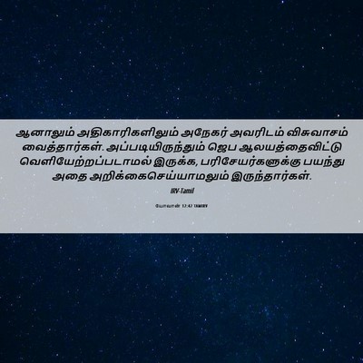 Picture 06 - யோவான் 12:42 TAMIRV - ஆனாலும் - Bible Verse Picture