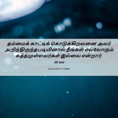 Picture 06 - யோவான் 13:11 TAMIRV - தம்மைக் காட்டிக் - Bible Verse Picture