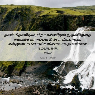 Picture 06 - யோவான் 14:11 TAMIRV - நான் பிதாவிலும், - Bible Verse Picture