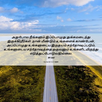 Picture 06 - யோவான் 16:22 TAMIRV - அதுபோல நீங்களும் - Bible Verse Picture