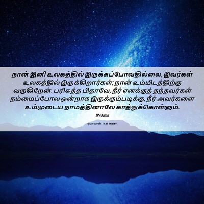 Picture 06 - யோவான் 17:11 TAMIRV - நான் இனி - Bible Verse Picture