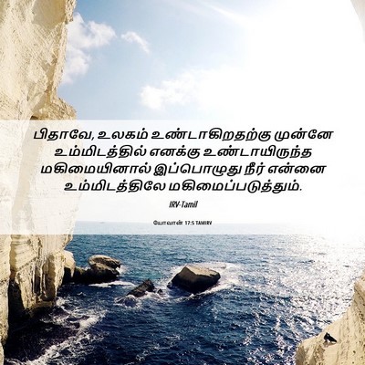 Picture 06 - யோவான் 17:5 TAMIRV - பிதாவே, உலகம் - Bible Verse Picture
