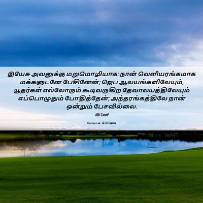 Picture 06 - யோவான் 18:20 TAMIRV - இயேசு அவனுக்கு - Bible Verse Picture