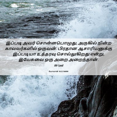 Picture 06 - யோவான் 18:22 TAMIRV - இப்படி அவர் - Bible Verse Picture