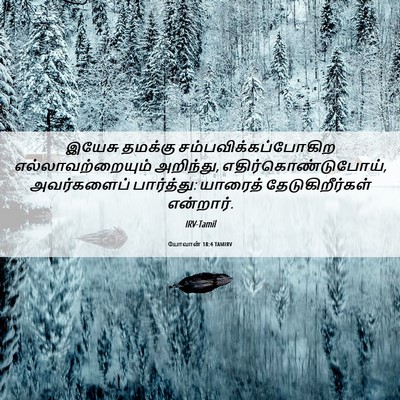 Picture 06 - யோவான் 18:4 TAMIRV - இயேசு தமக்கு - Bible Verse Picture