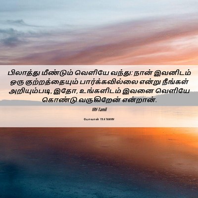 Picture 06 - யோவான் 19:4 TAMIRV - பிலாத்து மீண்டும் - Bible Verse Picture