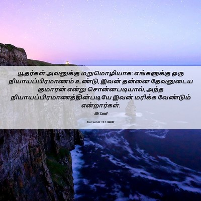 Picture 06 - யோவான் 19:7 TAMIRV - யூதர்கள் அவனுக்கு - Bible Verse Picture
