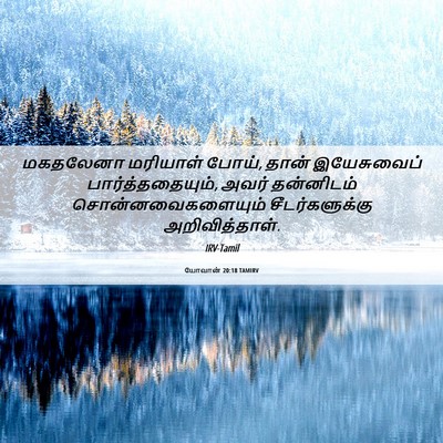 Picture 06 - யோவான் 20:18 TAMIRV - மகதலேனா மரியாள் - Bible Verse Picture