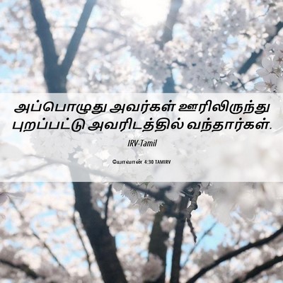 Picture 06 - யோவான் 4:30 TAMIRV - அப்பொழுது அவர்கள் - Bible Verse Picture