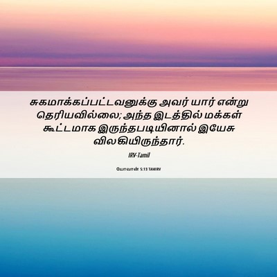 Picture 06 - யோவான் 5:13 TAMIRV -  - Bible Verse Picture
