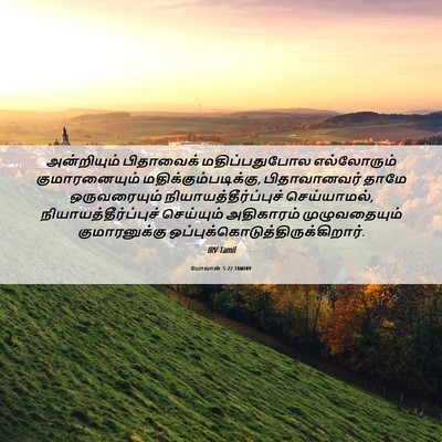 Picture 06 - யோவான் 5:22 TAMIRV - அன்றியும் - Bible Verse Picture