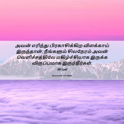 Picture 06 - யோவான் 5:35 TAMIRV - அவன் எரிந்து - Bible Verse Picture