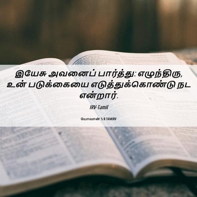 Picture 06 - யோவான் 5:8 TAMIRV - இயேசு அவனைப் - Bible Verse Picture