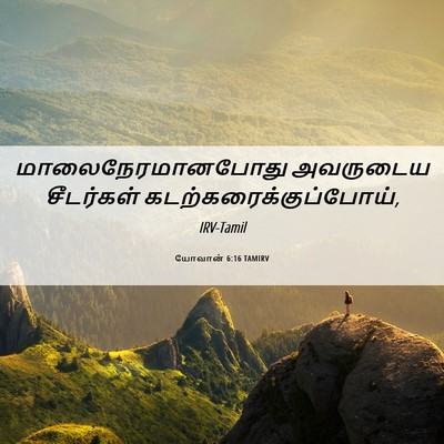 Picture 06 - யோவான் 6:16 TAMIRV - மாலைநேரமானபோது - Bible Verse Picture