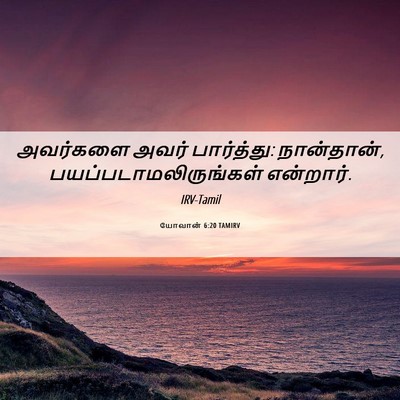 Picture 06 - யோவான் 6:20 TAMIRV - அவர்களை அவர் - Bible Verse Picture