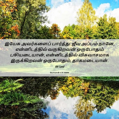Picture 06 - யோவான் 6:35 TAMIRV - இயேசு அவர்களைப் - Bible Verse Picture