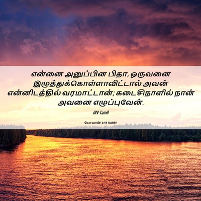 Picture 06 - யோவான் 6:44 TAMIRV - என்னை அனுப்பின - Bible Verse Picture