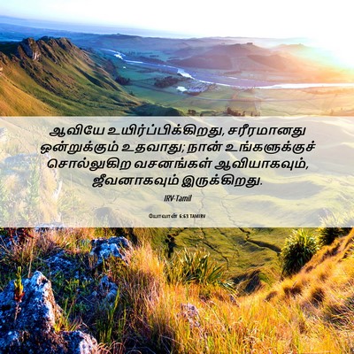Picture 06 - யோவான் 6:63 TAMIRV - ஆவியே - Bible Verse Picture