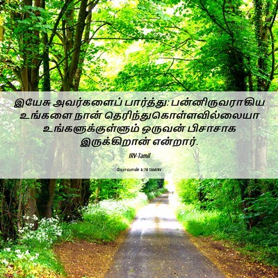 Picture 06 - யோவான் 6:70 TAMIRV - இயேசு அவர்களைப் - Bible Verse Picture