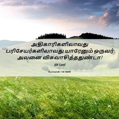 Picture 06 - யோவான் 7:48 TAMIRV - அதிகாரிகளிலாவது - Bible Verse Picture