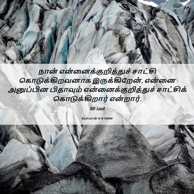 Picture 06 - யோவான் 8:18 TAMIRV - நான் - Bible Verse Picture