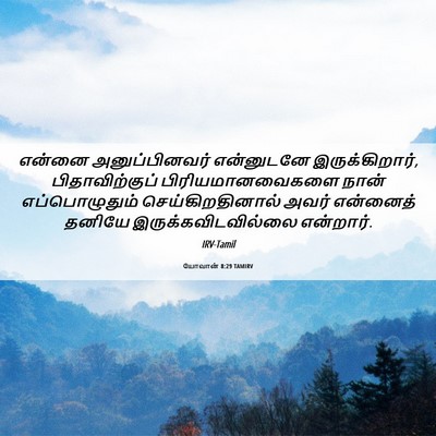 Picture 06 - யோவான் 8:29 TAMIRV - என்னை அனுப்பினவர் - Bible Verse Picture