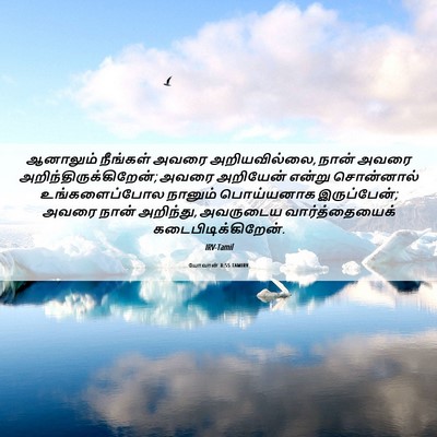 Picture 06 - யோவான் 8:55 TAMIRV - ஆனாலும் நீங்கள் - Bible Verse Picture