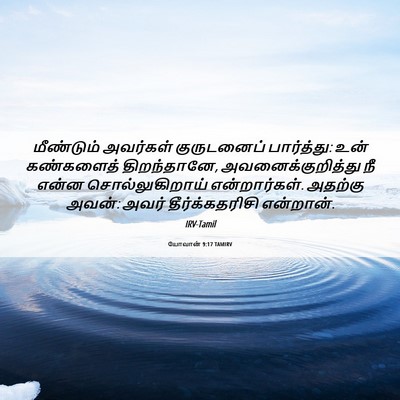 Picture 06 - யோவான் 9:17 TAMIRV - மீண்டும் அவர்கள் - Bible Verse Picture