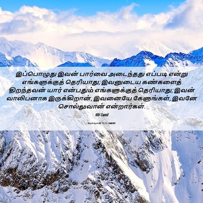 Picture 06 - யோவான் 9:21 TAMIRV - இப்பொழுது இவன் - Bible Verse Picture