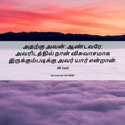 Picture 06 - யோவான் 9:36 TAMIRV - அதற்கு அவன்: - Bible Verse Picture