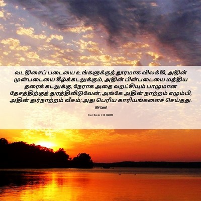 Picture 06 - யோவேல் 2:20 TAMIRV - வடதிசைப் படையை - Bible Verse Picture
