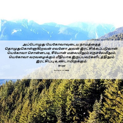 Picture 06 - யோவேல் 2:32 TAMIRV - அப்பொழுது - Bible Verse Picture