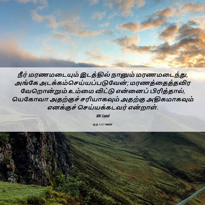 Picture 06 - ரூத் 1:17 TAMIRV - நீர் மரணமடையும் - Bible Verse Picture