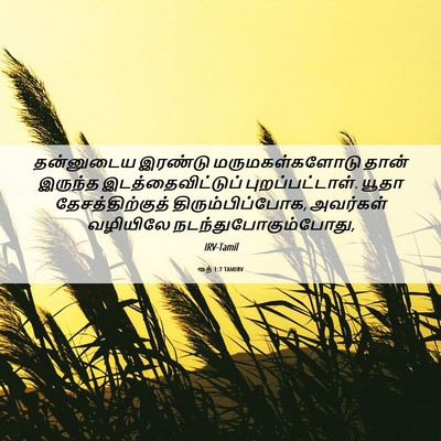 Picture 06 - ரூத் 1:7 TAMIRV - தன்னுடைய இரண்டு - Bible Verse Picture