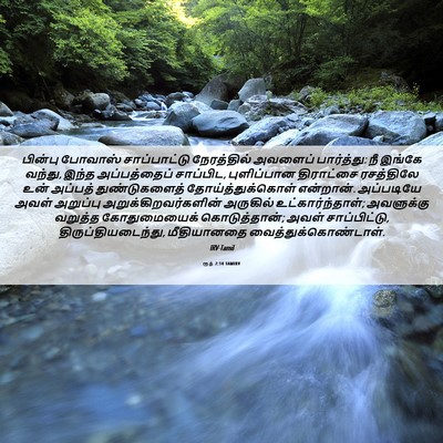 Picture 06 - ரூத் 2:14 TAMIRV - பின்பு போவாஸ் - Bible Verse Picture