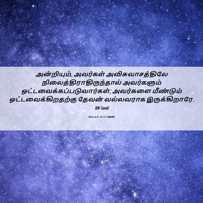 Picture 06 - ரோமர் 11:23 TAMIRV - அன்றியும், - Bible Verse Picture