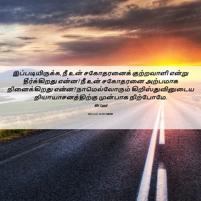 Picture 06 - ரோமர் 14:10 TAMIRV - இப்படியிருக்க, நீ - Bible Verse Picture