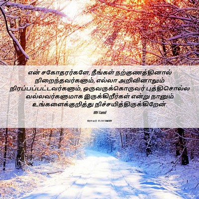 Picture 06 - ரோமர் 15:14 TAMIRV - என் சகோதரர்களே, - Bible Verse Picture
