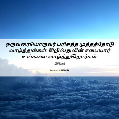 Picture 06 - ரோமர் 16:16 TAMIRV - ஒருவரையொருவர் - Bible Verse Picture