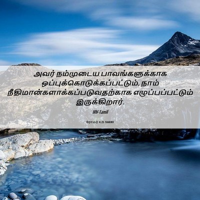 Picture 06 - ரோமர் 4:25 TAMIRV - அவர் நம்முடைய - Bible Verse Picture