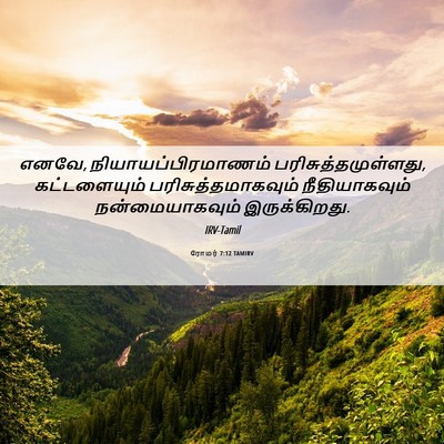 Picture 06 - ரோமர் 7:12 TAMIRV - எனவே, - Bible Verse Picture