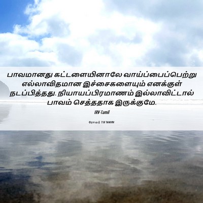 Picture 06 - ரோமர் 7:8 TAMIRV - பாவமானது - Bible Verse Picture