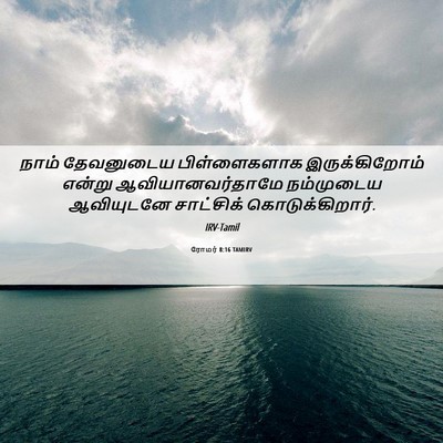 Picture 06 - ரோமர் 8:16 TAMIRV - நாம் தேவனுடைய - Bible Verse Picture