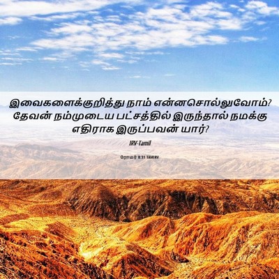 Picture 06 - ரோமர் 8:31 TAMIRV - இவைகளைக்குறித்து - Bible Verse Picture