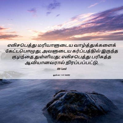 Picture 06 - லூக்கா 1:41 TAMIRV - எலிசபெத்து - Bible Verse Picture